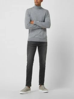 Aktion ? Christian Berg Men Rollkragenpullover Aus Wollmischung - Hellgrau Meliert ?