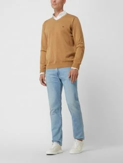 Großhandel ? Fynch-Hatton Pullover Mit V-Ausschnitt - Camel ?