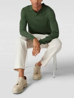 Billig ? Christian Berg Men Strickpullover Mit Polokragen - Khaki Meliert ?