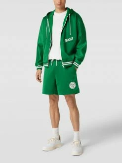 Schlussverkauf ? Gant Sweatjacke Mit Label-Stitchings - Grün ?