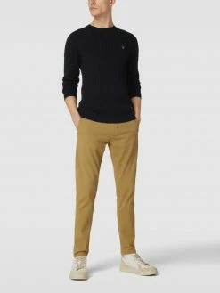 Rabatt ? Gant Strickpullover Mit Zopfmuster Modell 'cotton Cable C-neck' - Marineblau ?